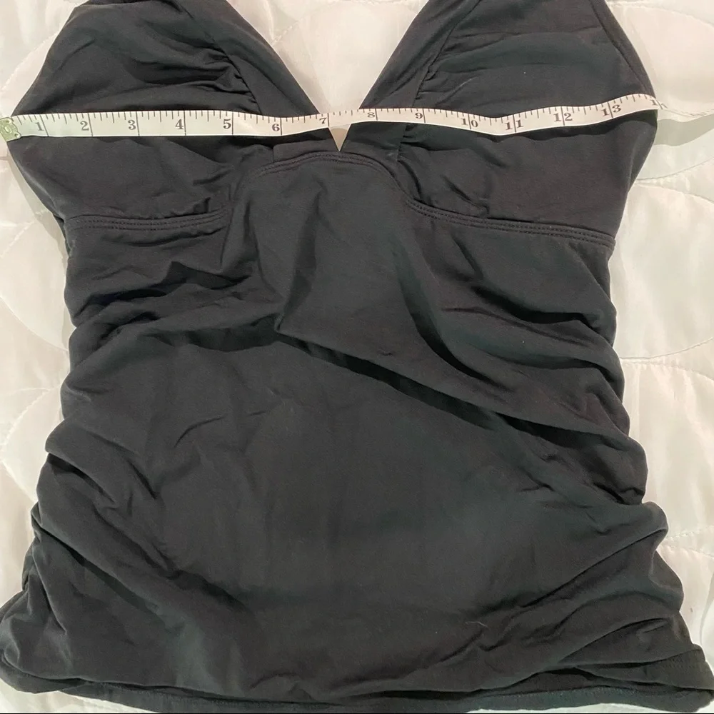 Athleta Shirrendipity Halter Tankini Top Black S